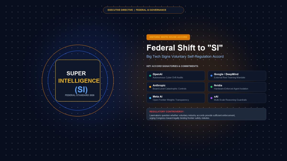 White House Executive Directive rebranding federal AI to Super Intelligence (SI) with Big Tech Accord